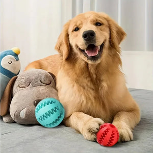 Interactive Dog Toy Tug Rope, Treat Dispenser Ball, Chew Toy for Large Breeds, Durable & Dental Health (Colors Vary)