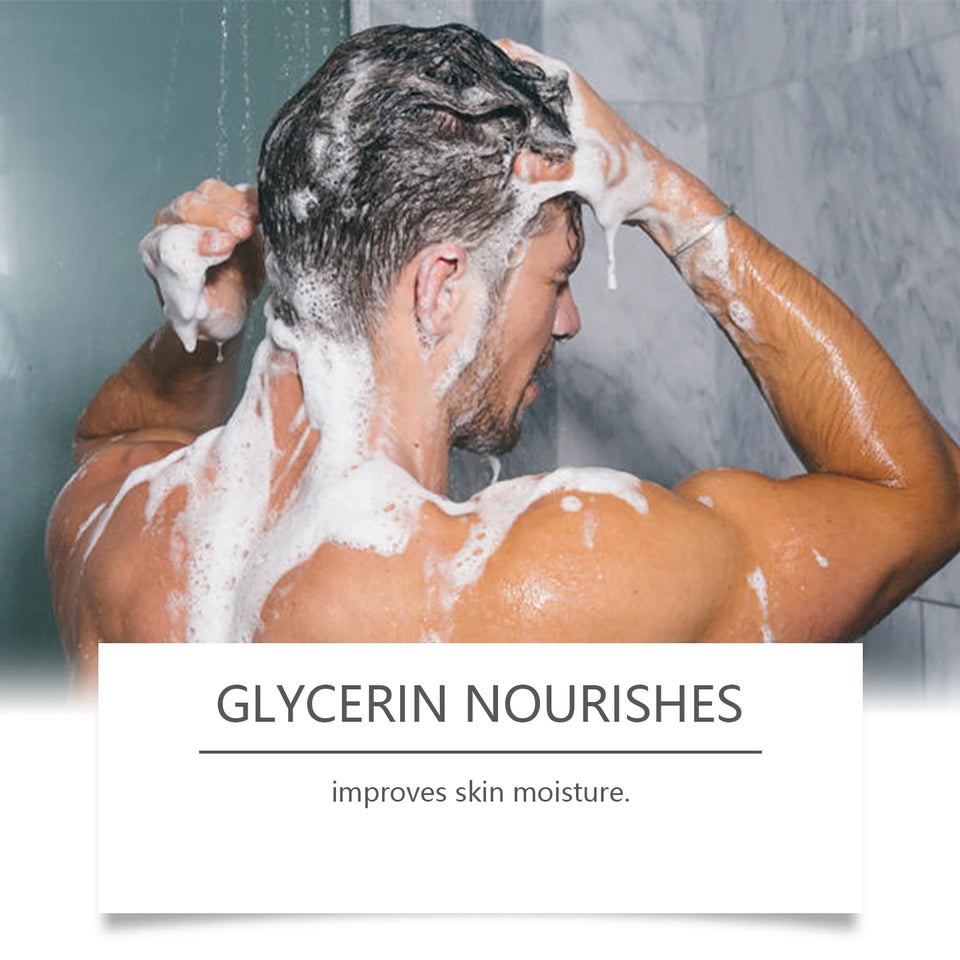 Shower Gel for Men Gentle Cleansing Moisturizing Exfoliator Body Wash Brightening Skin Shrink Pores Fragrance Foam Bath Lotion