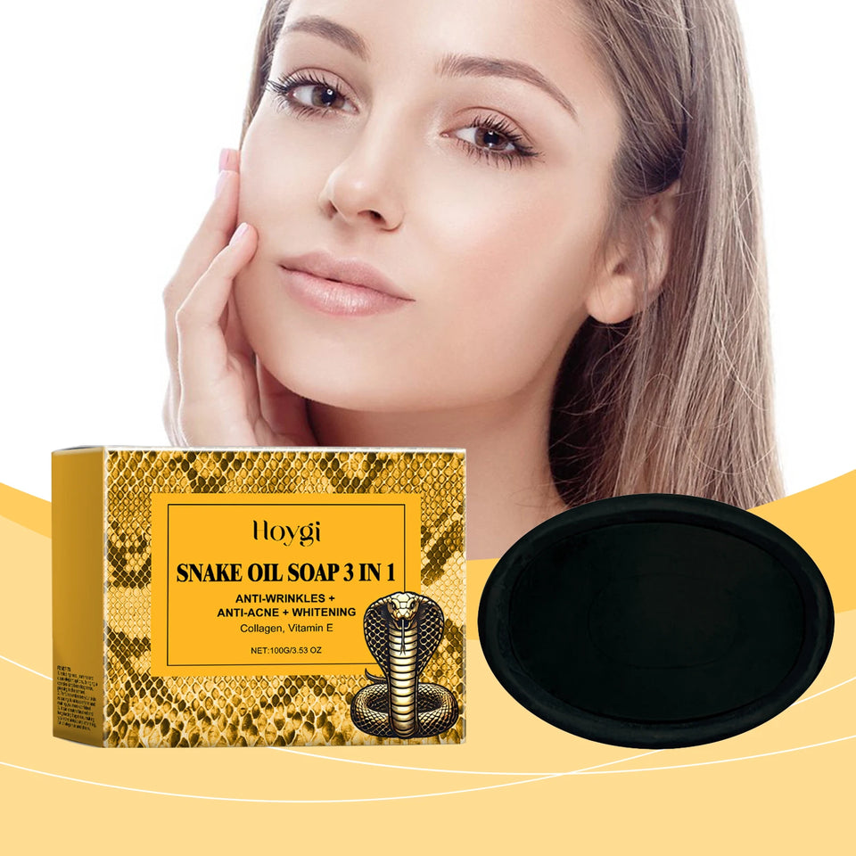 Hoygi Snake Oil Cleansing Soap Gently Cleanses Facial Skin, Leaving it Soft, Smooth, Refreshing, and Oil Controlling 100g