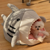 Enclosed Warm Cat Bed For Portable Pet Beds Sweet Kittens Basket Cushion Cat Pillow Mat Tent Puppy Nest Cave Cats House Goods