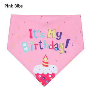 Cute Pet Birthday Caps/Bibs Design Headwear Triangle Scarf Hat Tie Collar Cat Dog Costume Pets Accessories Decoration Supplies