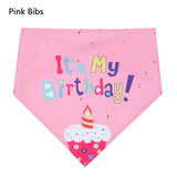 Cute Pet Birthday Caps/Bibs Design Headwear Triangle Scarf Hat Tie Collar Cat Dog Costume Pets Accessories Decoration Supplies