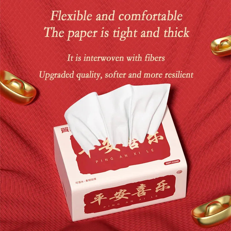 4/10/30 large packs of toilet paper can be wet water pliable log affordable pack tissues napkins 5 layer thickened embossed