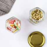 Glass Jars With Lids 4 OZ Mason Jars Spice Jars Honey Jars Hexagon Jars for Sealing Canning Jars for Food Storage Overnight Oat
