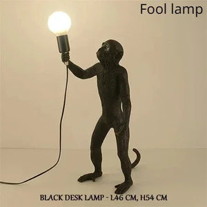 SANDYHA Nordic Retro Resin Monkey Wall Lamps for Living Room Home Decor Bedroom Led Lights Kitchen Island Dining Table Lightings