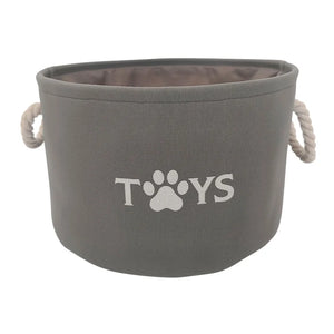 Round Pet Toy Basket Cat Dog Toys Storage Box Foldable Clothes Storage Basket with Handle Pet Supplies Dog Accessories