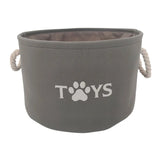 Round Pet Toy Basket Cat Dog Toys Storage Box Foldable Clothes Storage Basket with Handle Pet Supplies Dog Accessories