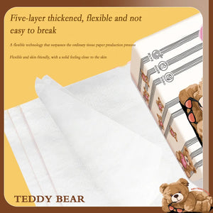 12 large packs of household facial tissues Soft and durable, 5 layers of high-quality toilet paper natural pulp napkins