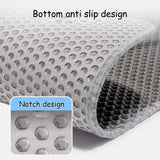 Large Cat Litter Mat Waterproof Double Layer Non-Slip Washable Pet Litter Box Mat Durable Sand Trapper Cat Scratcher