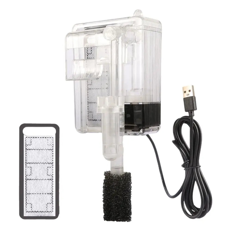 Fish Tank Filter Water Pumps External Hang Up Filter For Aquarium Filter Oxygen Submersible Water Purifier Suspended Filter