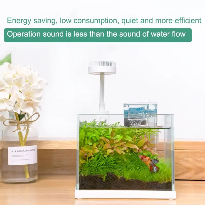 Fish Tank Filter small circulation Pump3in 1 Water Purification WaterfallOxygenation Silent Household wallMounted