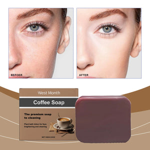 WEST MONTH Coffee Soap Coffee Essence Mild Cleansing Nourishing Skin Moisturizing Brightening Soap 100G/3.53 OZ