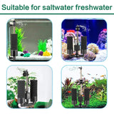 220V Aquarium Filter Fish Tank Air Pump Skimmer Biochemical Sponge Filters Fish Tanks Filtration System Aquariums Accessories