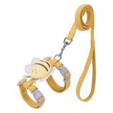 Cat Harness Leash Collar Set Adjustable Cartoon Bee Double Layer Dog Harness  Small Medium Pet Collar Leash Outdoor Walking