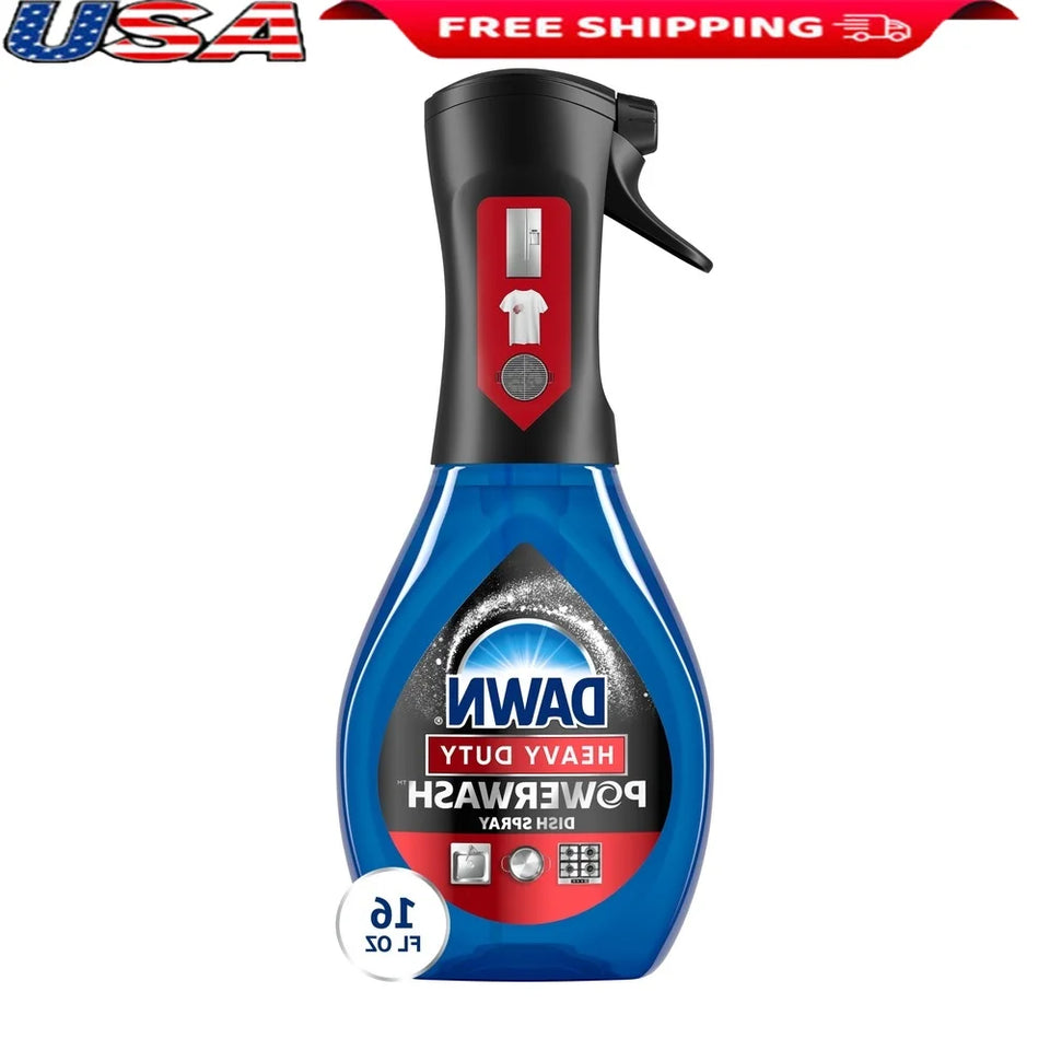 Powerwash Heavy Duty Dish Spray Multi-Purpose Cleaner Tough Grease Remover Fast Suds BBQ Grill Cleaner All-Purpose Formula 16 FL