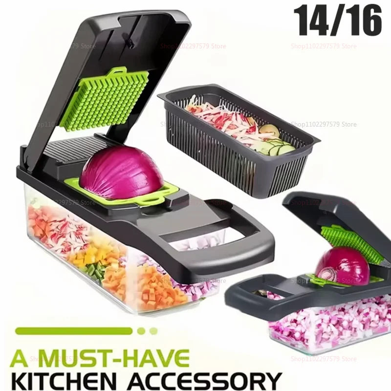 Portable Vegetable Cutter Shredder Multifunctional Slicer Potato Chopper Carrot Grater Reusable Fruit Veggie Cutting Tool
