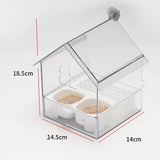 Bird Cage Feeder Parakeet Bathtub Drinker Feeding Portable Multifunction Hanging Bird Bath Hanging Shower Box for Parakeets