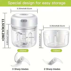 Electric Kitchen Food Chopper Mini Garlic Masher crusher USB Portable Meat Grinder Vegetable Chopper for Kitchen Gadgets
