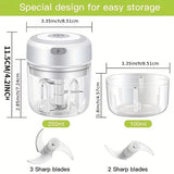 Electric Kitchen Food Chopper Mini Garlic Masher crusher USB Portable Meat Grinder Vegetable Chopper for Kitchen Gadgets