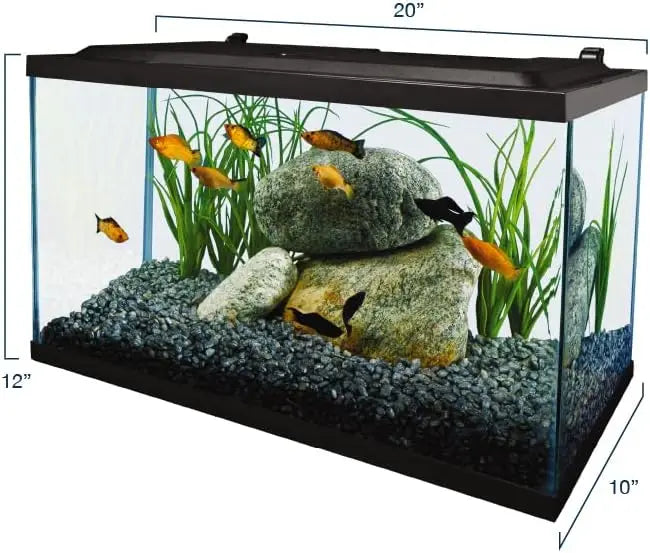 Aquarium, 10 Gallon, Complete Tropical Fish Tank Kit with LED Lighting for Freshwater Fish