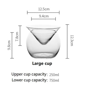 Cocktail Cup Triangle with Base Beverage Glasses Martini Molecular Creative Glass Ball Cup Party Drinking Ware Bar Accessories