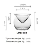 Cocktail Cup Triangle with Base Beverage Glasses Martini Molecular Creative Glass Ball Cup Party Drinking Ware Bar Accessories
