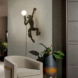 SANDYHA Nordic Retro Resin Monkey Wall Lamps for Living Room Home Decor Bedroom Led Lights Kitchen Island Dining Table Lightings