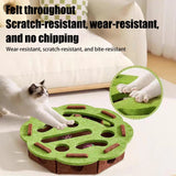 Interactive Cat Puzzle Box Toy with Bell - Felt Maze Game for Mental Stimulation, Enrichment, Scratching Exercise for Indoor Cat