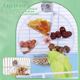 1pc Acrylic Interactive Parrot Toy Rotating Treat Dispenser for Pet Parrot Bird Cage Decoration Mental Stimulation Entertainment