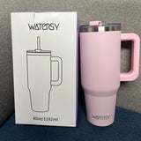 891/1182ml Insulated Mug With Handle And Straw Large Capacity 40oz Tumbler Stainless Steel Water Bottle Office Home Thermal Mug