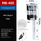 Mini Fish Tank Filter Small Wall Mounted USB Power Interface Household External Silent Water Purification Aquarium Aerator Pump