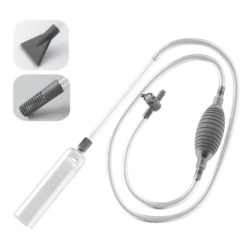 1.5m Aquarium Manual Water Changer  Fish Tank Air Pump Cleaning Tools Handheld Aquarium Cleaner Vacuum Siphon Pump Pet Products