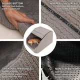 Dog Bed House, Cozy Dog House Indoor, Memory Sponge, Plush Dog Cave Bed Crate Cushion with Non-Slip Bottom
