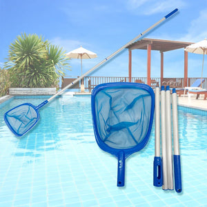 Fish Pond Skimmer Net Telescopic Pool Ponds Cleaning Net Detachable Durable Lightweight Multifunctional Debris Tools Accessories
