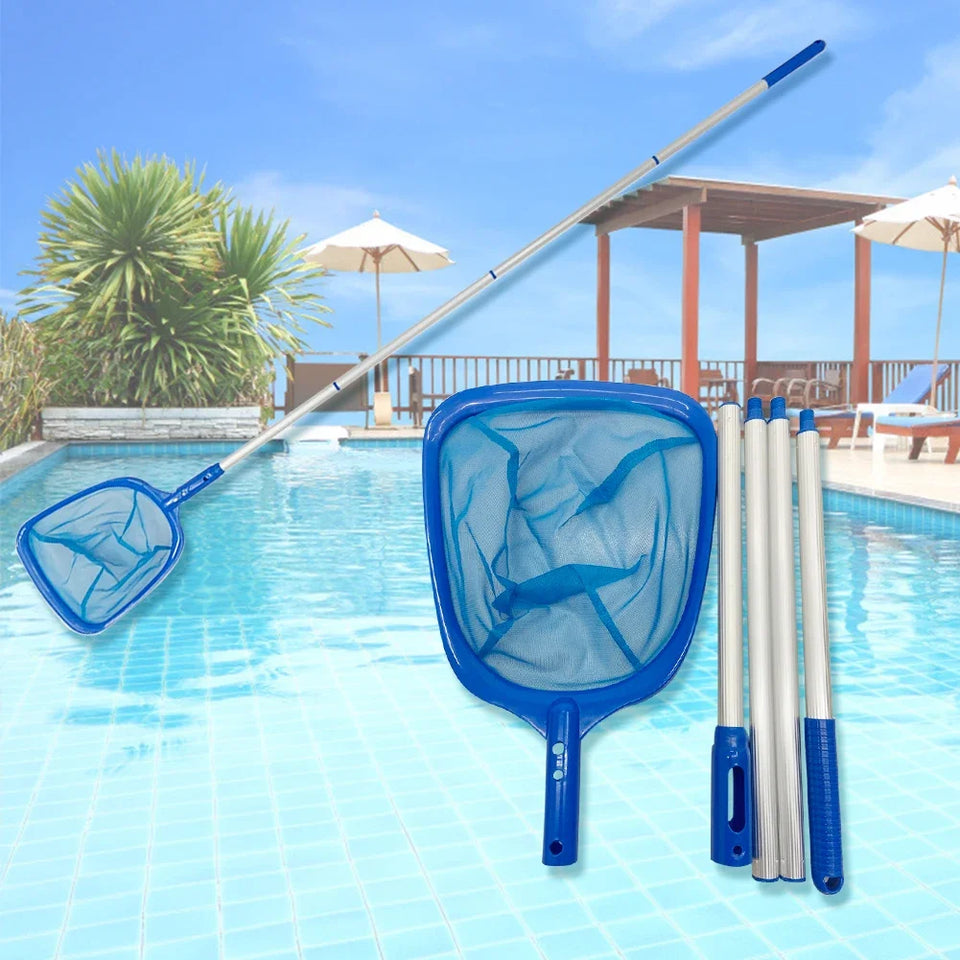 Fish Pond Skimmer Net Telescopic Pool Ponds Cleaning Net Detachable Durable Lightweight Multifunctional Debris Tools Accessories