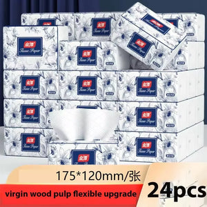 Car paper towel 12/24pcs Paper Towel Large Pack Paper Drawers Large Box Household Large Batch of affordable Toilet Paper Thicken