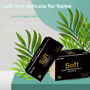 40 packs of four layer thick bamboo pulp natural color toilet paper napkins, 240 sheets of toilet paper for home use