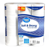 Soft Strong Premium Toilet Paper 24 Mega Rolls 380 Sheets 2 Ply Septic Safe Absorbent Gentle Cleaning Unscented Household