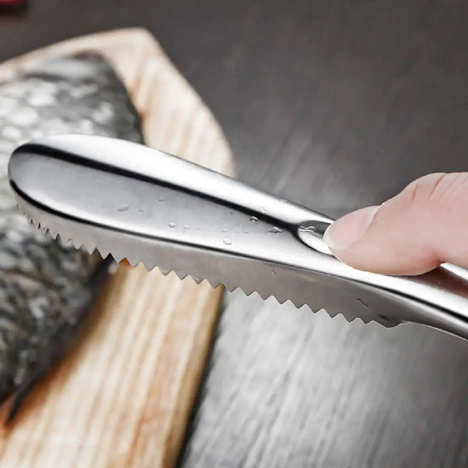 Stainless Steel Fish Scaler Remover - Sturdy Fish Scale Cleaner Descaler Tool- Reliable Fish Scale Cleaning Scraper