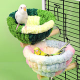 Bird Cage Nest Warm Plush Nest with Stick Bird Beds Parrot Nest Parakeet Nest Cockatiel Bed Winter Sleeping Bed Bird Hammock