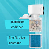 Mute Fish Tank Submersible Filter Plastic Built-in Filter Water Purification Water Circulation Pump Removable Suction Toilet