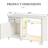 55 Gallon Fish Tank Stand with LED Light and Power Outlets for 5575 Gallon Aquarium Includes Drawer and Barn Door Design 50 L x