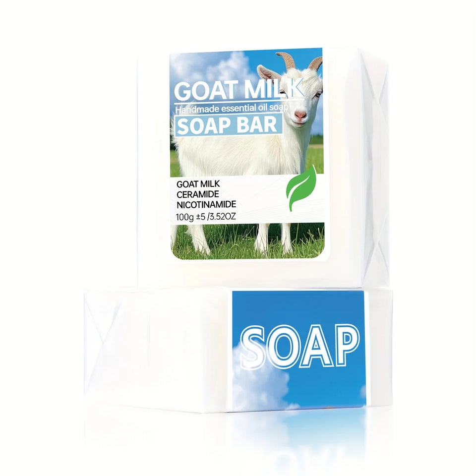 2pcs/goat milk ceramide bath cleaning soap nicotinamide essence hand soap facial cleaning soap