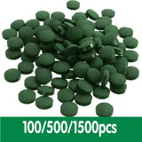 100/1500pc High Purity Spirulina Tablets Spiral Seaweed Enrichment Favorite Pets Food Fish Crystal Red Shrimp Fish Food Aquarium