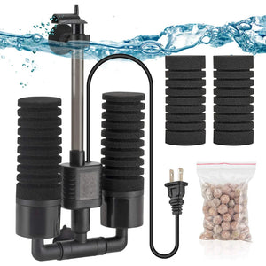220V Aquarium Filter Fish Tank Air Pump Skimmer Biochemical Sponge Filters Fish Tanks Filtration System Aquariums Accessories