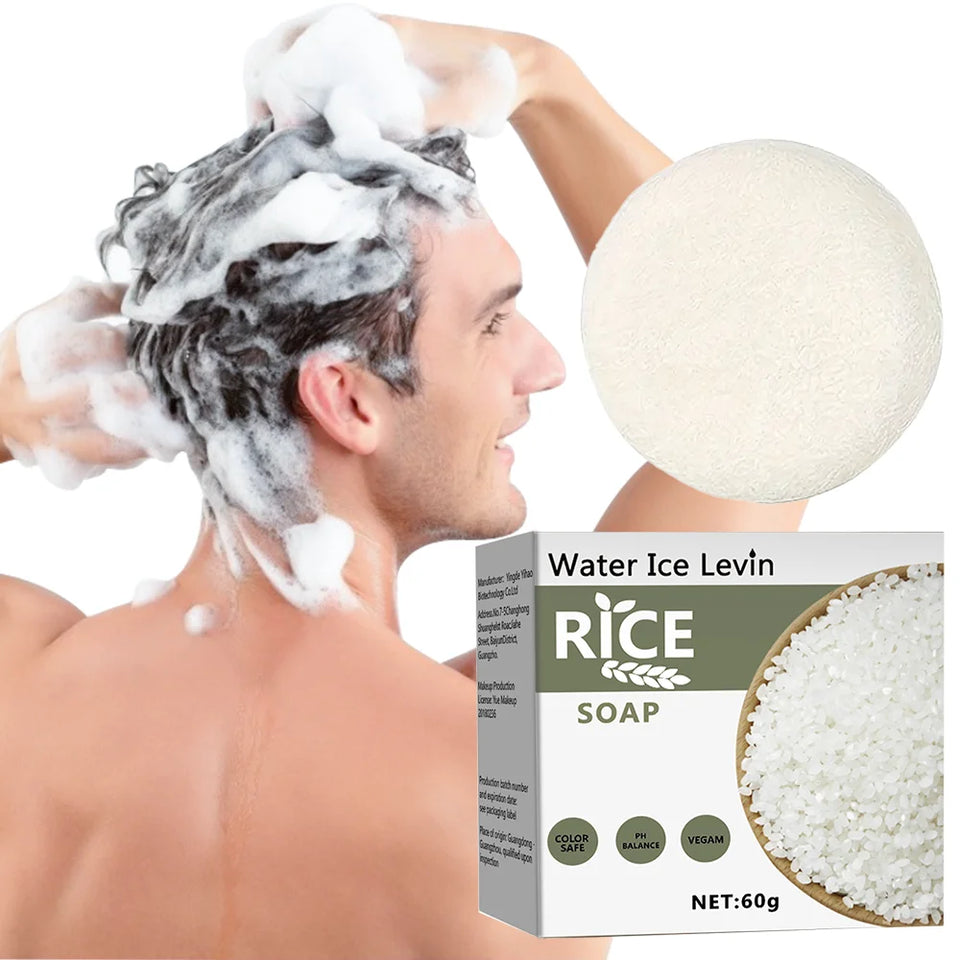 Handmade rice soap Rice Collagen, Skin Control whitening bath tool Whitening oil Moisturizing hair care essential oil soap