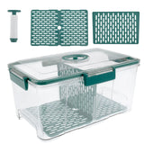 Kitchen Countertop Airtight Box Transparent 8Qt Bread Storage Container Extra Large with Lid Keeper for Homemade Toast/ Bagel