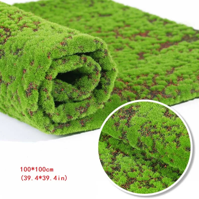 Artificial Plants Turf Moss Carpet Wall Turf Fake Green Grass Mat Decor For Home Floor Wedding Outdoor Garden Micro Landscape