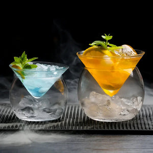 Cocktail Cup Triangle with Base Beverage Glasses Martini Molecular Creative Glass Ball Cup Party Drinking Ware Bar Accessories
