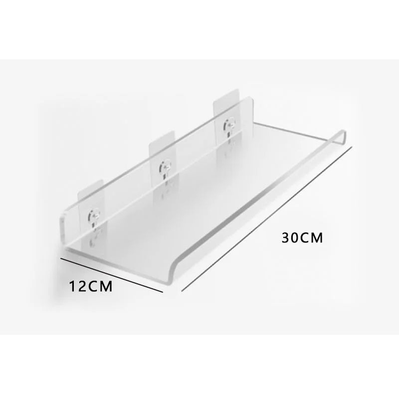 Acrylic Storage Rack Wall Panel No Need To Drill Holes, Bathroom, Bathroom, Kitchen Storage Rack, Organic Glass Strong Sticker